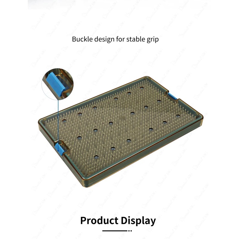 Dental Medical Sterilization Tray Disinfection Case Autoclavable Box Medium Size