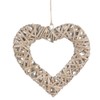 Red Hamper Small Flat Open Wicker Heart, H20 x W1