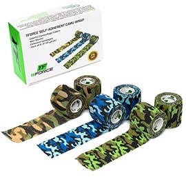11FORCE Self Adhesive Camo Wrap 2 in x 5 Yards - (Pack of 6) - Wide Variety of Uses Including - Medical Care, Compression Wrap, Vet Tape, Hunting Gear, Support for Wrist, Ankle