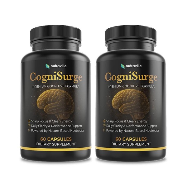 Nutraville CogniSurge Nootropics Brain Support Supplement for Memory and Focus