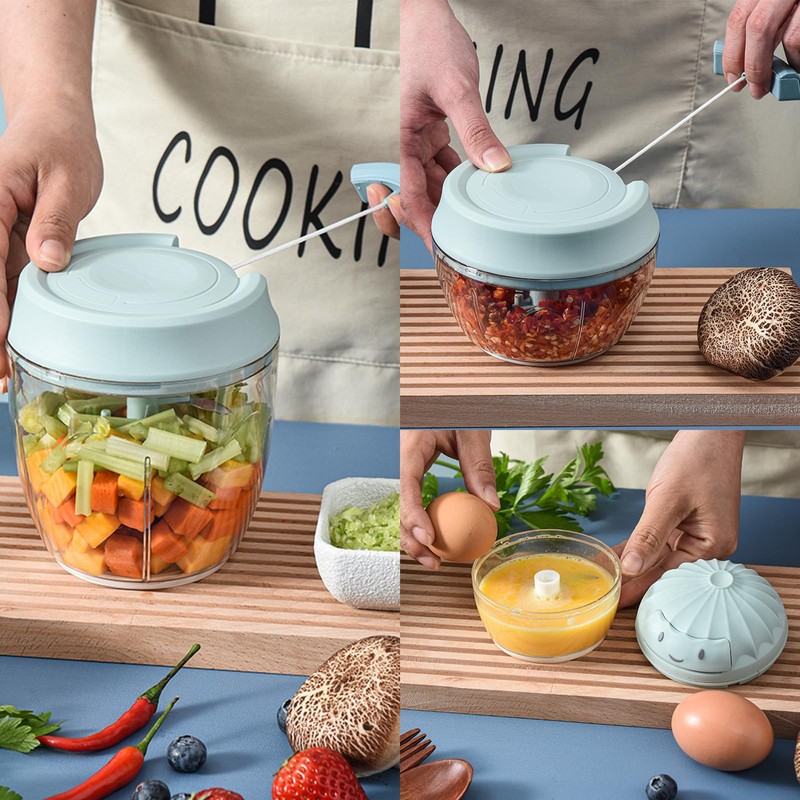 SAYIHEXIHE Garlic Chopper Mini Manual Hand Food Chopper for Kitchen