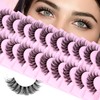 False Lashes Natural Eyelashes Fluffy Lashes D Curl Eyelashes 14mm