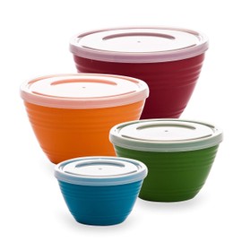 BINO Plastic Mini Prep Bowls with Lids Set - Plastic Bowl Set Prep Bowls for Kitchen