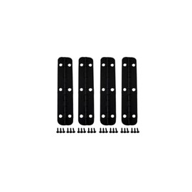 QCAA Solid Brass 180 Degree Small Piano Hinge Wooden Jewery Box Hinge, Cabinet Closet Hinge, 2.36" x 0.51", Matte Black, 4 Pack, Made in Taiwan