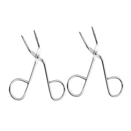 SAFIGLE 2PCS Stainless Steel Eyebrow Tweezers Angled and Scissor Handle Design for Precision Grooming Eyelash Application and Personal Care Tools Stylish and Portable