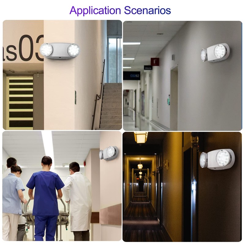 CM MZY Emergency Lights with Battery Backup,Commercial Emergency Light,Two Adjustable