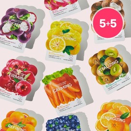 Nature Republic (5+5) Cold Juicy Fresh Gel Mask Whitening/Moisture/Soothing/Firming / (5+5) 콜드 쥬이시 프레시 겔 마스크 미백/수분/진정/탄력