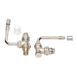 Danfoss PER Radiator Connector Kit - Radiator Connection Kit 75mm Reverse Angle - Crimp Connector Diameter 12mm