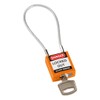 Compact Cable Safety Padlock 32mm x 16mm Orange
