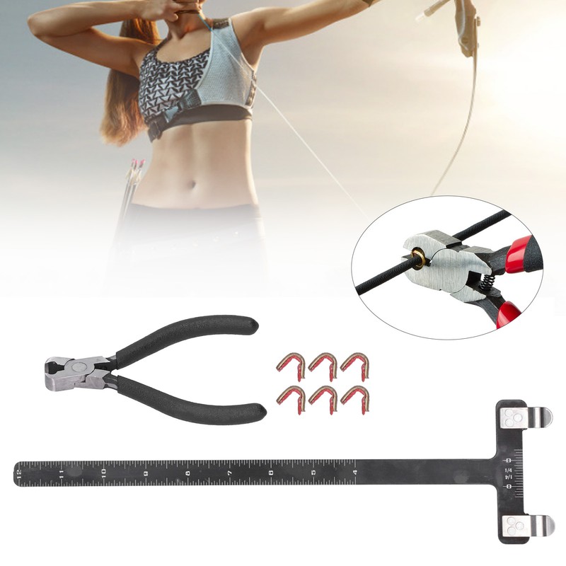 Archery Aluminum Alloy Ruler Recurve/Compound Bow T Shaped Bow Measurement