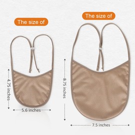 Breathable Tracheostomy Cover with Filter Layer & Adjustable Straps - Soft Mesh Post-Surgery Neck Stoma Protector for Adults,Practical Gifts (5 Pack-Khaki, Small)