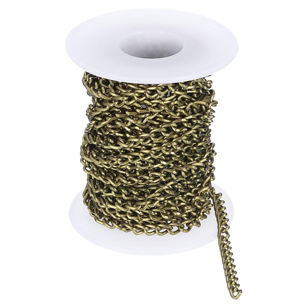 uxcell 16.4Feet Aluminum Link Chain, Link Cable Chain Oval Plated