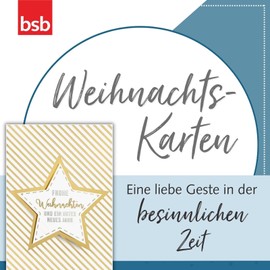 bsb Christmas Card with Envelope - Loving Christmas Postcard with Lantern Motif - Greeting Card for Christmas - Merry Christmas Card - Christmas Card in 11.5 x 17.0 cm