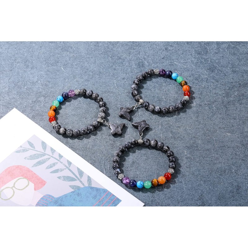 Jovivi Chakra Bracelets for Women Crystal Bracelet Labradorite Gemstone Beaded