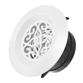 sourcing map Round Air Vent 4 Inch Adjustable Pattern Screen Grille Cover Louver for Bathroom Home Office