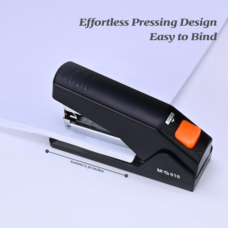 M&G Effortless Stapler with 1000 Staples for Desk, 25 Sheets