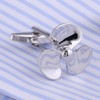 Windmill Cufflinks for Men French Shirt Trifoil Propeller Silver, Copper,