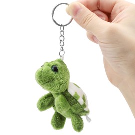 HENGBIRD Tortoise Keyring Plush Turtle Cuddly Toy, Key Ring Plush, Turtle Pendant Turtle Gifts, Bag Pendant (8 cm), Green