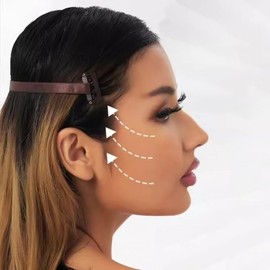 V-Line Lifting Clip Band Face Wrinkle Tightening Hair Tension Brown 2ea