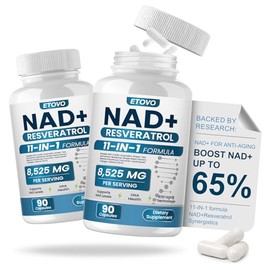 Suplemento NAD+, 8525mg Refuerzo NAD Liposomal con Resveratrol NAD Plus con Coptisina, Quercetina, Curcumina, Apoya la Salud Celular, Fuerza Física y 