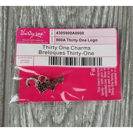 Thirty-One Charm #900A LOGO Spell out, Chrome-Plated Zinc Alloy - FAMILY - NEW