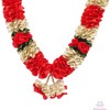 Estationeryhouse Handcrafted Two Artificial Flower Garlands, 24", Red and Gold