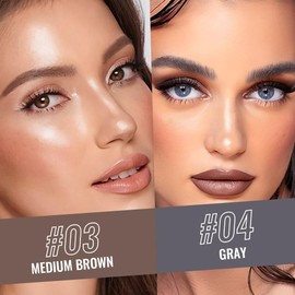 5 Pcs Ultimate Eyebrow Retractable Definer Pencils,Dual-Sided Natural Soft Textured Eyebrow Pencil, for Daily Look Eyebrow Makeup,Brow Brush,Fine Tip (3*Mudium Brown+2*Grey)