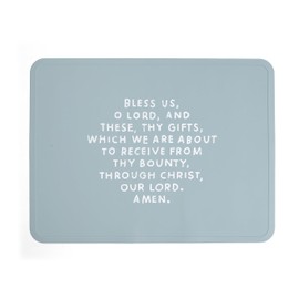 Be A Heart Silicone Placemats for Kids and Toddlers, BPA-Free Non-Slip Baby Placemat, Baby Baptism Gift (Smoky Blue)