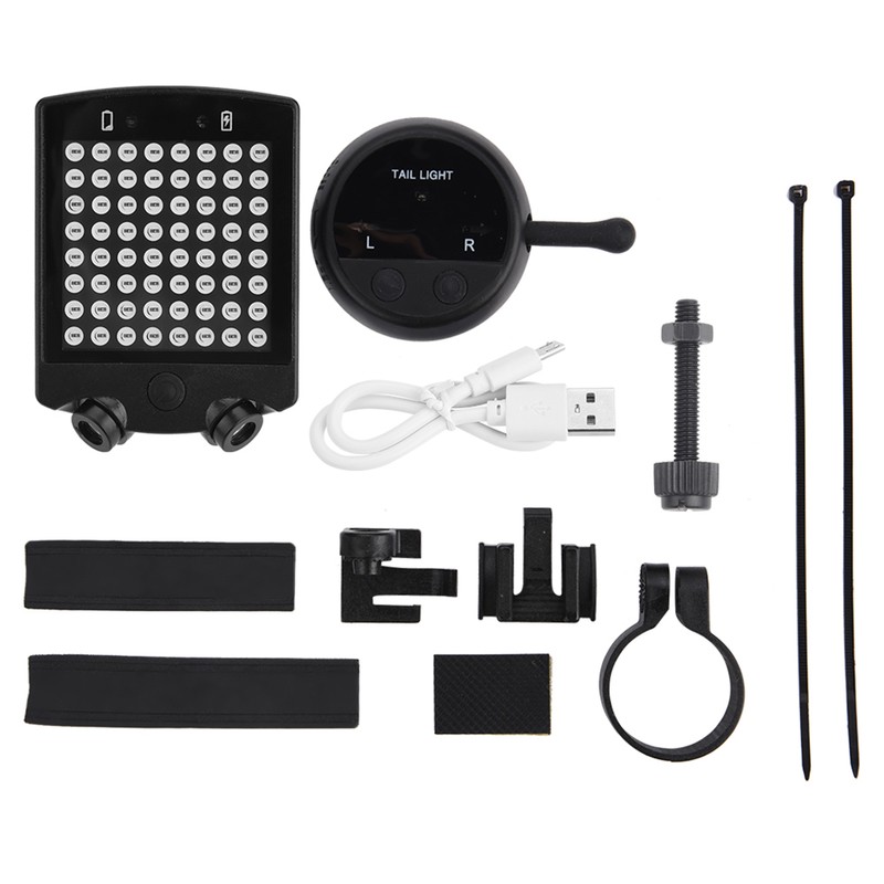 LED Bicycle Bike Turn Signals Rear Tail Warning Light USB