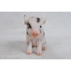 All Line Dark Brown Sitting Baby Pig, 6"
