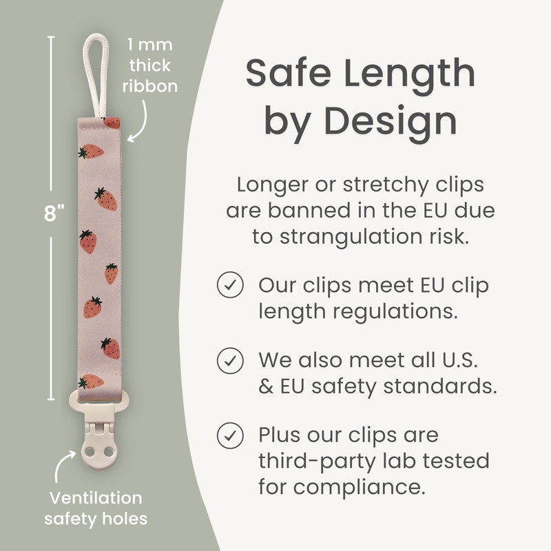 Stadela Baby Pacifier Clip Holder - Girl 4 Pack Gift