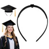Bachelor Hat Headband, Graduation Hat Headband Insert, Black, Graduation Hat