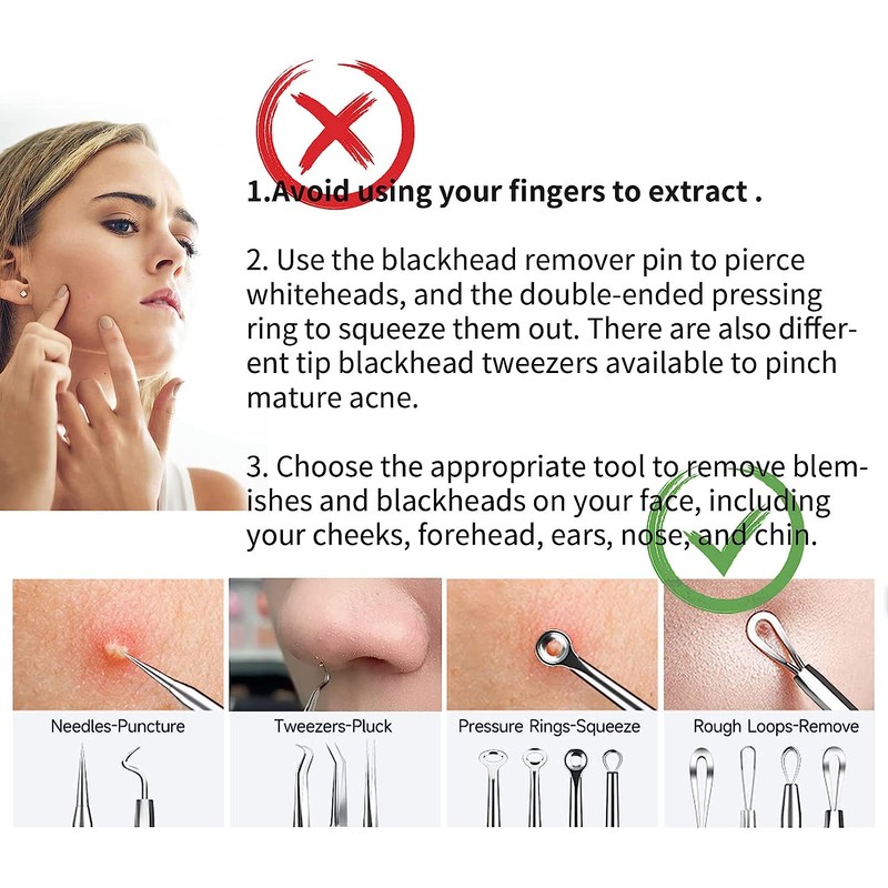 2023 Professional Pimple Popper Tool Kit - 22 PCS Blackhead
