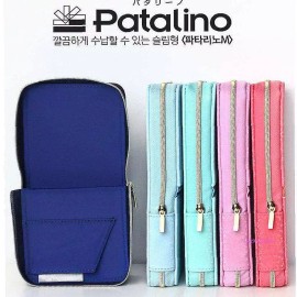 Patarino 학생용필통 슬림형파우치 파타리노 선물 중형 슬림한 화장붓보관 합성피혁 화장품보관 주니어 약청소년fgh9 [파타리노 파우치 M라이트핑크 FY375 Q] Slim Pencil Case for Students, Patarino Gift, Medium Slim Makeup Brush Storage, Synthetic Leather Cosmetic Storage, Junior Youth fgh9 [Patarino Pouch M Light Pin
