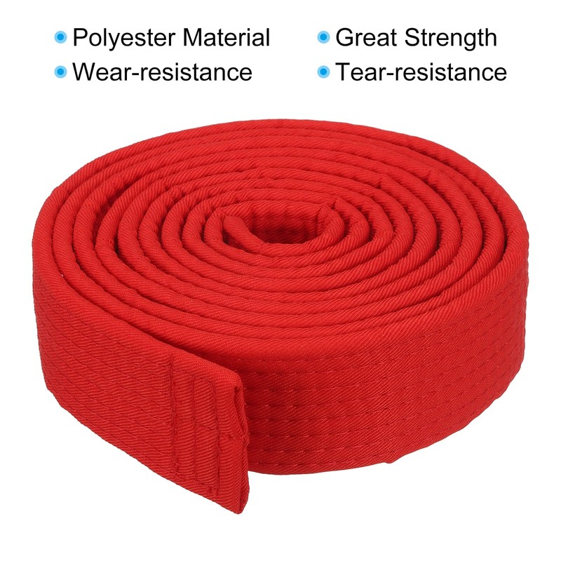 PATIKIL Taekwondo Colored Ranking Belt 1.6" x7.2Ft 2.2m, Polyester Martial