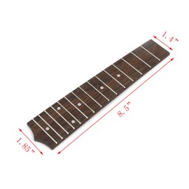 Dnyta 8.5" Long Ukulele Fretboard Rosewood Brown Fingerboard with 15 frets