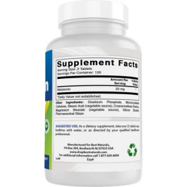 Best Naturals Melatonina 20mg 240 Tabletas Sin Gluten