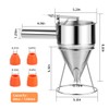 Choxila 40oz Pancake Batter Dispenser, Stainless Steel 4 Caliber Funnel