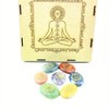 Precious Pebble 7 Chakra Healing Stones Set with Wooden Display