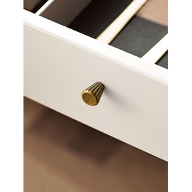 JIASENBAO 5 Pack Antique Brass Cabinet Knobs Vintage Round Dresser Knobs Kitchen Cupboard Bathroom Drawer Knobs Cabinet Hardware Zinc Alloy