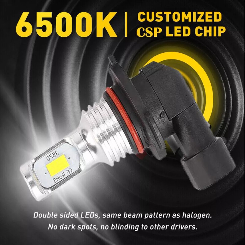 AUIMSOCO 10000K 9006 9005 LED Headlight KIT Combo Bulbs High