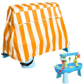 Kids Water Table Cover for Step 2, Outdoor Cover for Water Table Rain Showers Splash Pond Water Table Toddlers 1-3, Waterproof Dust Proof Anti-UV Water Table Accessories-Cover Only(Yellow)