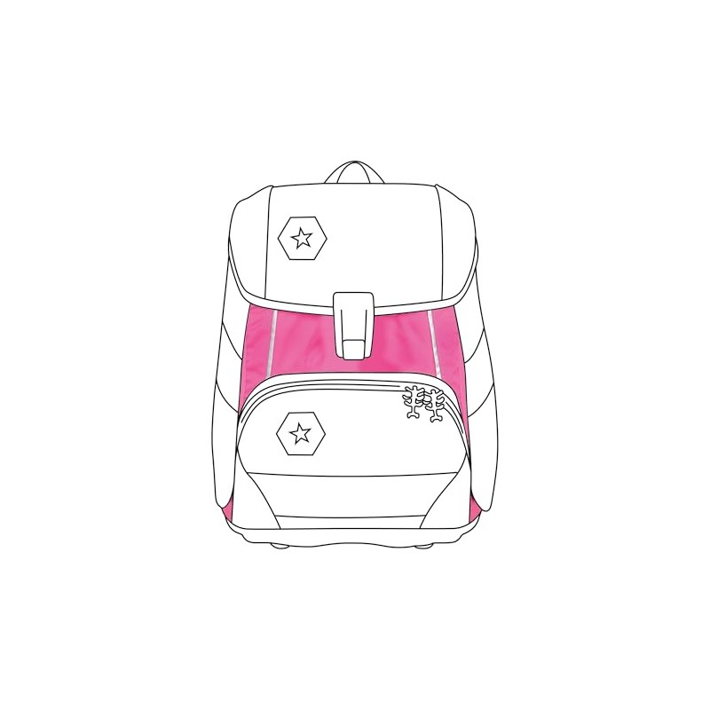 Step by Step Neon Pull-Over for 2-in-1 Plus School Bag,
