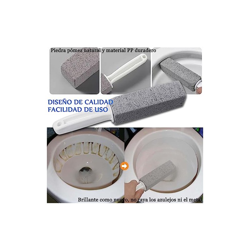 8pcs Cepillos de Limpieza para Inodoros, Piedra Pomez para WC,