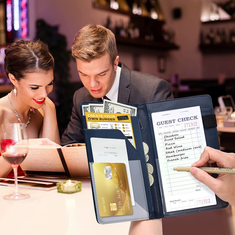 Server Books For Waitress/Waiter Book with Zipper Money Pocket,Cute Waitress