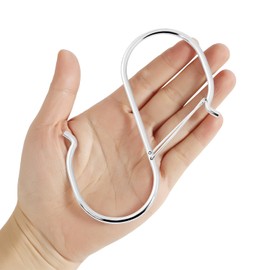 Heavy Duty Large S Hooks, 4.96 inch Large S Hooks, Set for Hanging Plants, Kitchen Cabinet Handles,s Hooks Buckle Side is Suitable for mostrods,Less Than 1.2inch in diamete mostrods (silver-16pcs)
