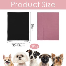 2 Pcs Dog Ear Defenders - Protectors for Bath, Shower & Anxiety Relief - Cat & Dog Ear Covers - Pink, Black