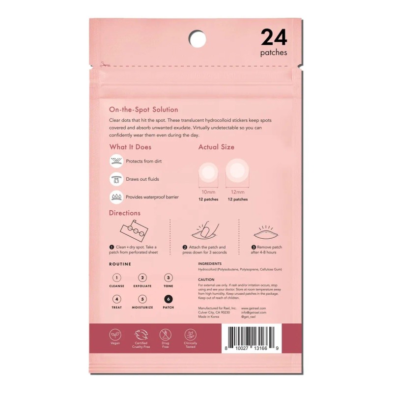 Rael Parche Hidrocoloide Rael Para Acné - 24 Piezas Makeup
