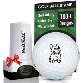 Bulldog Golf Ball Stamp, Golf Ball Stamper, Self-Inking Golf Ball Stamp Markers, Reusable Golf Ball Marking Tool to Identify Golf Balls, Golfer Gift Golfing Accessories