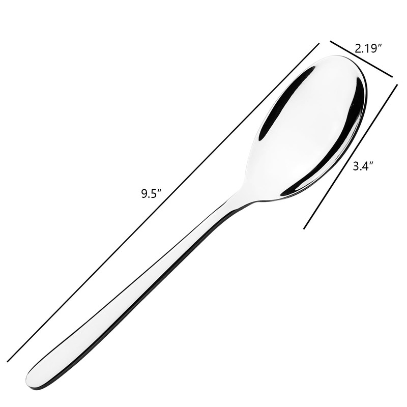 Esdiplot 8-Piece Large Stainless Steel Buffet Banquet Serving Spoons Set